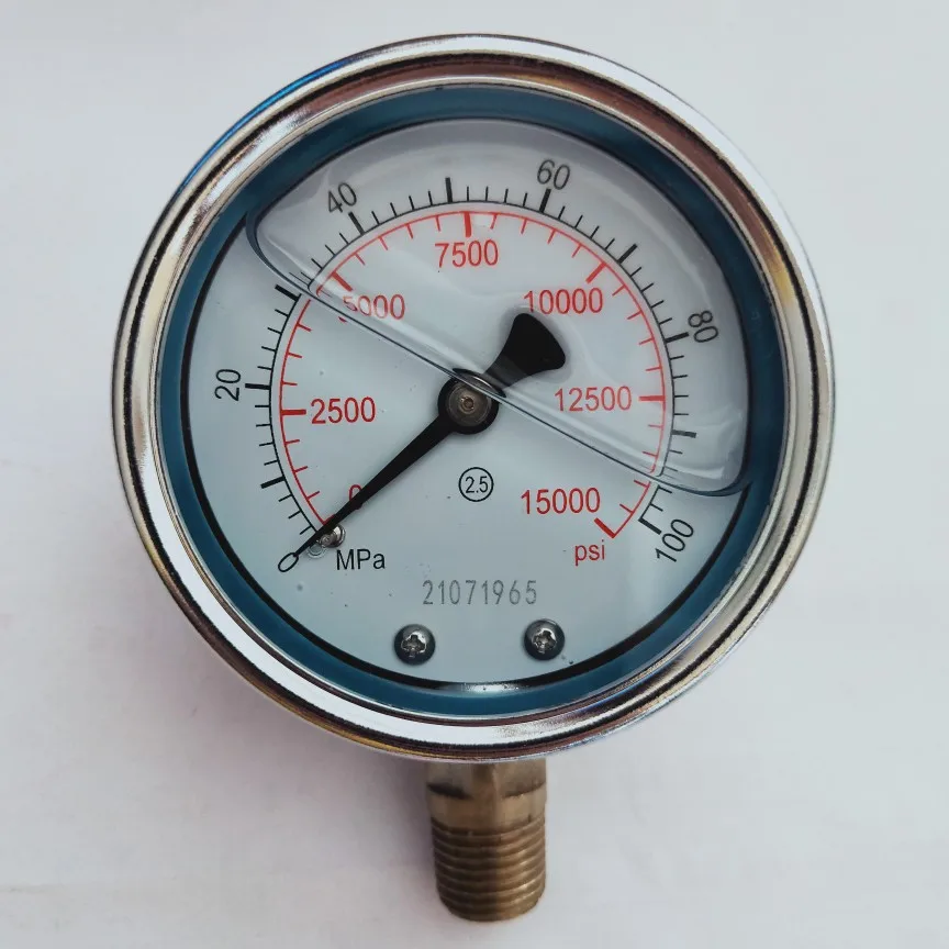 

YN60 0-100mpa hydraulic oil pressure shockproof shockproof high pressure pressure gauge 15000PSI thread M14*1.5