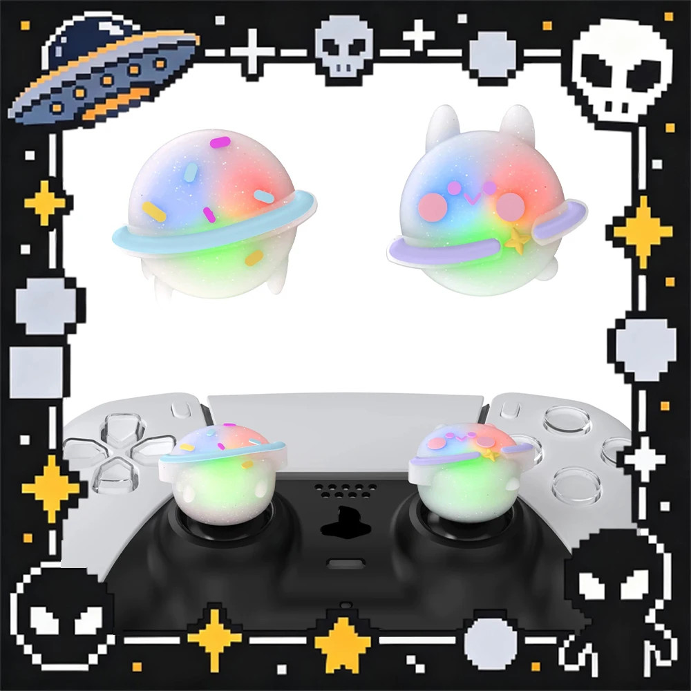 PlayVital Game Rocker Cap Silicone Material Is Sweat-Proof Does Not Slip Luminous Rocker Cartoon Series Multi-Style Optional