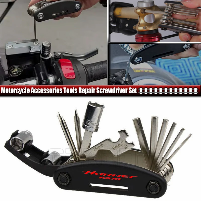 Fit For CB1000 Hornet CB 1000 Hornet 1000 SP 2024 2025 Motorcycle Multifunction Tool Repair 16 functions Screwdriver Set