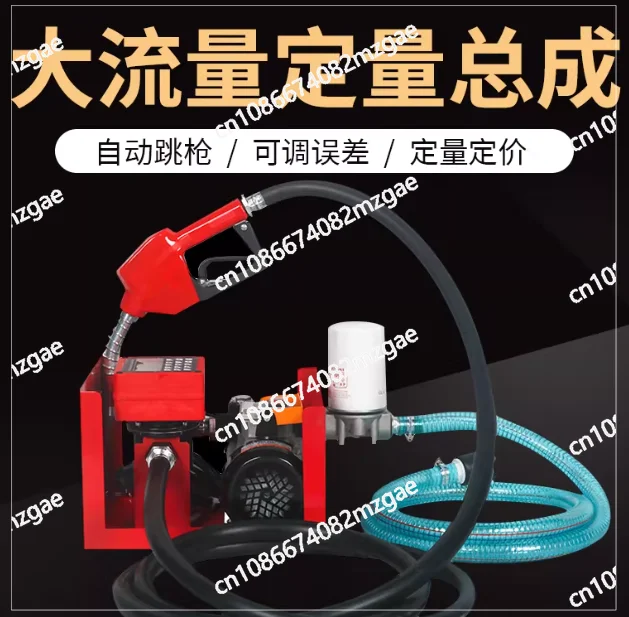 Electric Diesel Oil Transfer Pump 12V 24V 220V High Flow, Fuel Pump with Automatic Nozzle for Trucks Generators and Equipment