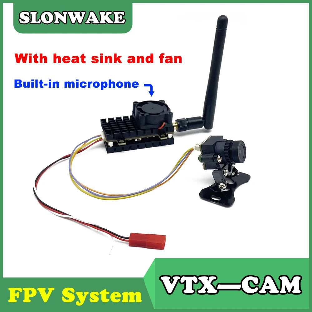 5.8GHz 2W Video Transmitter VTX 48CH launcher with CMOS 1200TVL  NTSC/PAL Switchable fpv camera for Long Rang FPV Racing Drone