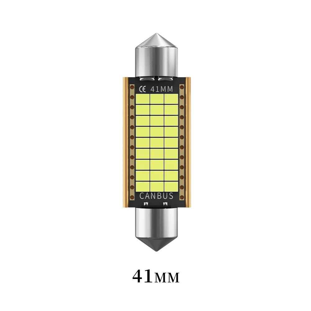 Flimmerfreie C5W C10W Soffitten-LED-Leuchte mit integriertem CANBUS-Widerstand 31mm 36mm 39mm 42mm Hohe Lumen Weiß Auto-Dachleseleuchte