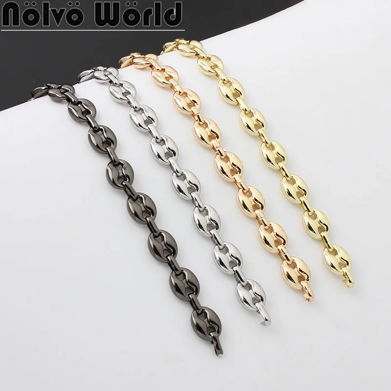 14MM Gold,Silver Luxury Metal Alloy Chains For DIY Handbag Purse Shoulder Crossbody Tote Handle Bag Strap Detachable Accessories