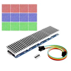 MAX7219 Dot Matrix Module Microcontroller 4 In One Display with 5P Line