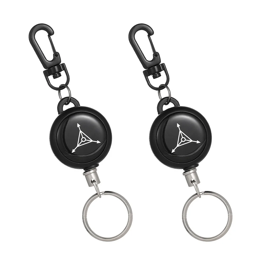 

2pcs Stretchable Keychain High Elastic Climbing 8TAD Lightweight Durable Wear Resistant Retractable Bracket