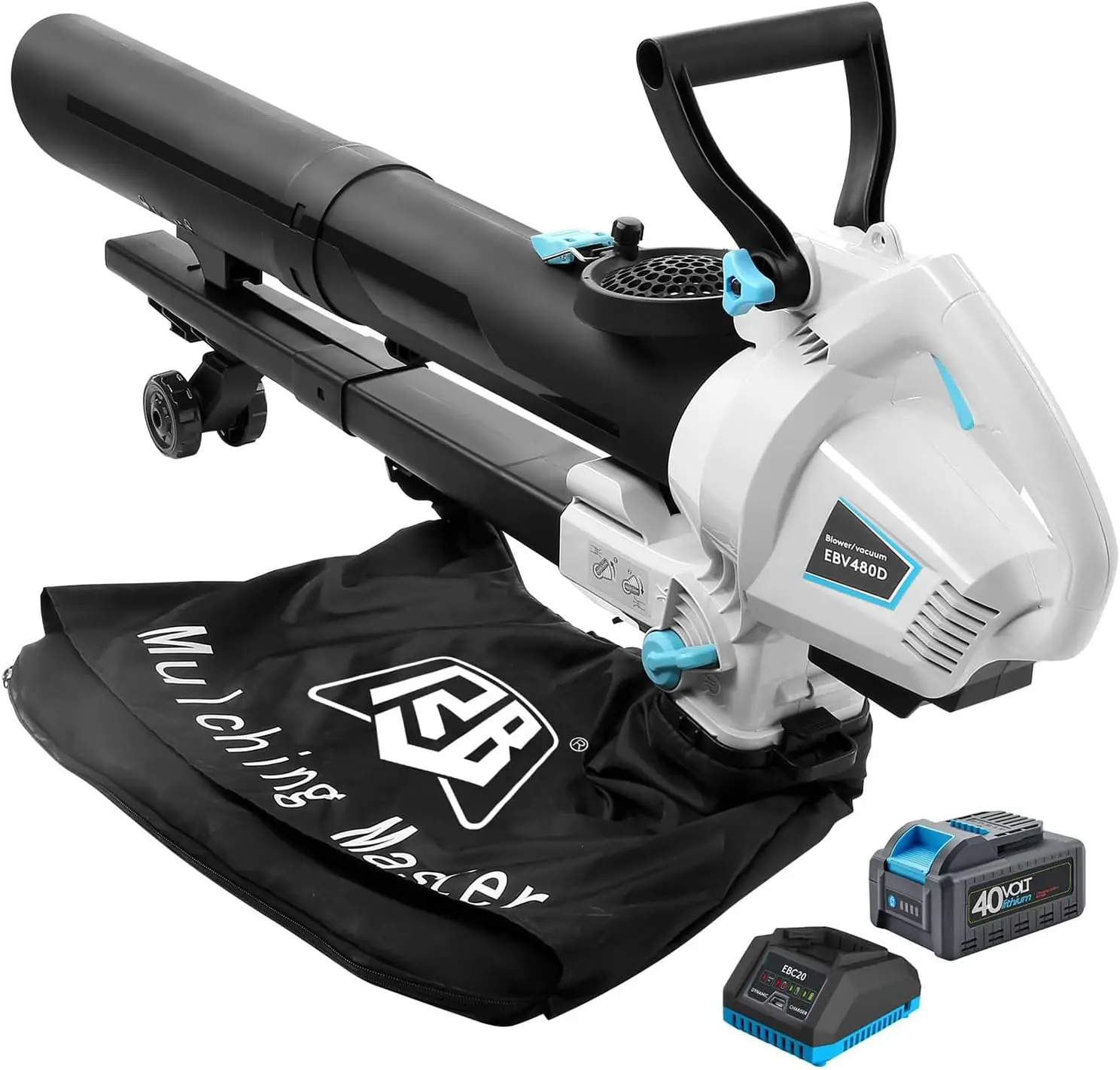 

40V 3-in-1 Cordless Vacuum Blower \u2013 Powerful Leaf Blower, Mulcher & Vacuum with 4.0Ah Battery & Fast Charger, Adjustable Ha