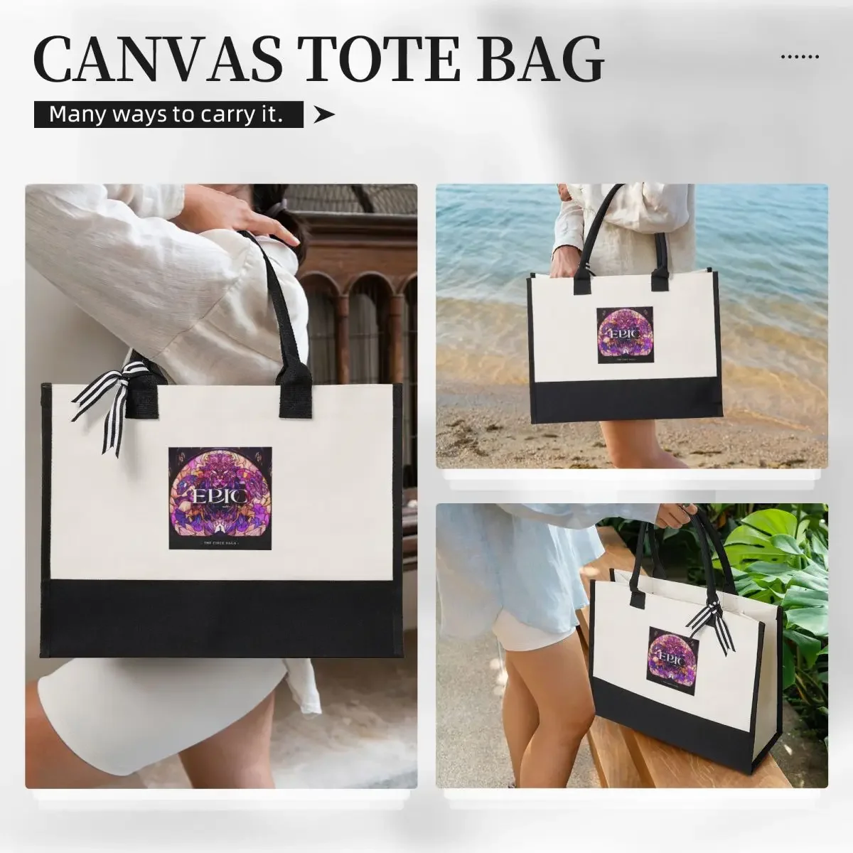 Canvas Gift Shopping Bag Epic The Musical The Circe Saga Classic Canvas Large Capacity Bag Customizable Quality Gifts