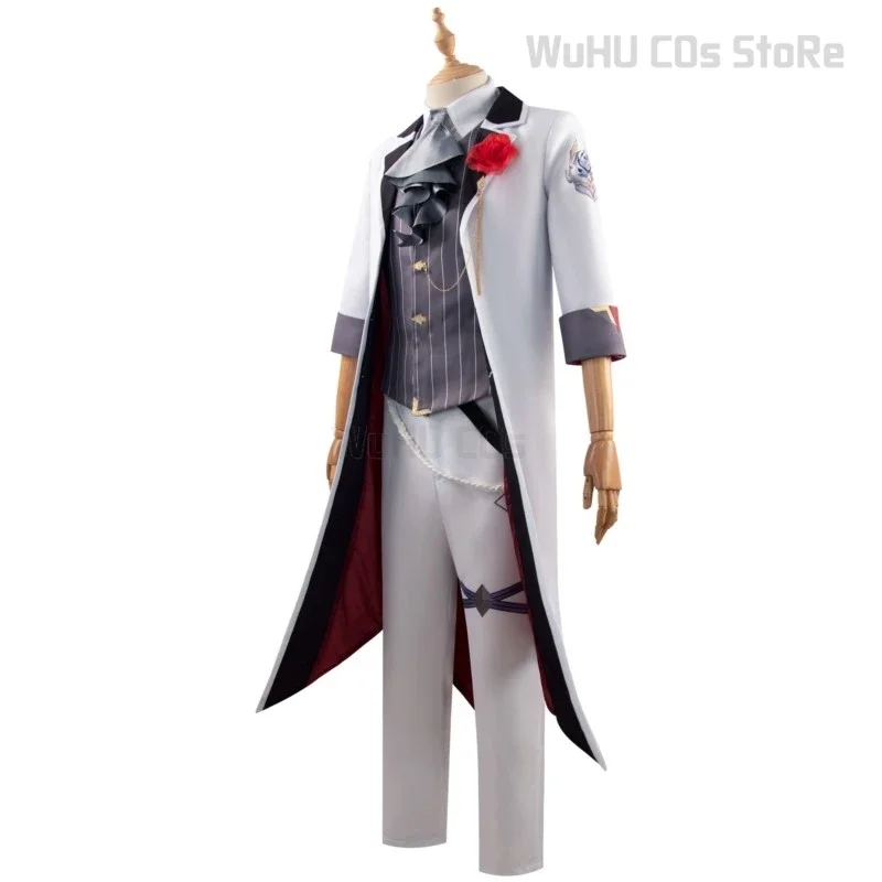 

Game Honkai: Star Rail Costume Silver Cosplay Silver White Suit Full Set Music Concert Cosplay Suit Men Halloween Cos