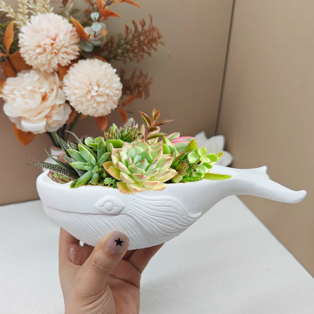 

Whale Candle Aromatherapy Storage Silicone Mold DIY Epoxy Resin Pouring Gypsum Clay Flowerpot Mold Home Decoration Ornaments