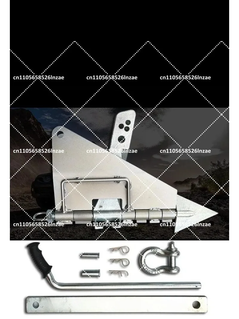 Off-road Vehicle Winch Ground Anchor Car-Mounted Folding Outdoor Rescue Tool Self-Recovery Anchor