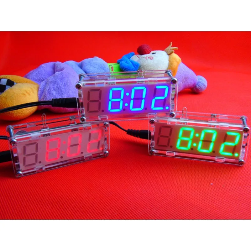 FOR Electronic clock production kit DIY LED electronic clock kit, microcontroller LED digital clock parts