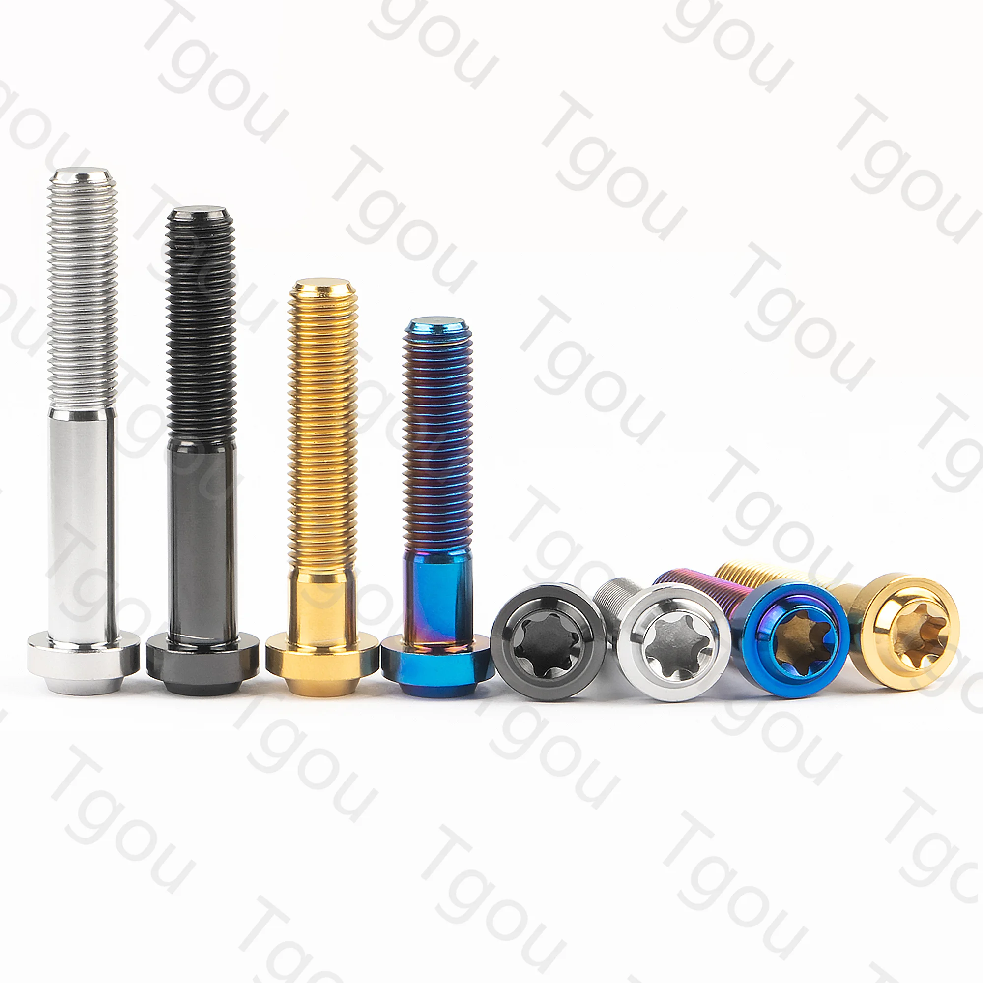 Tgou Titanium Bolt M10x20 25 30 35 40 45 50 60 65mm 1.25/1.5 Pitch T50 Butterfly Torx Motorcycle Screw 8pcs