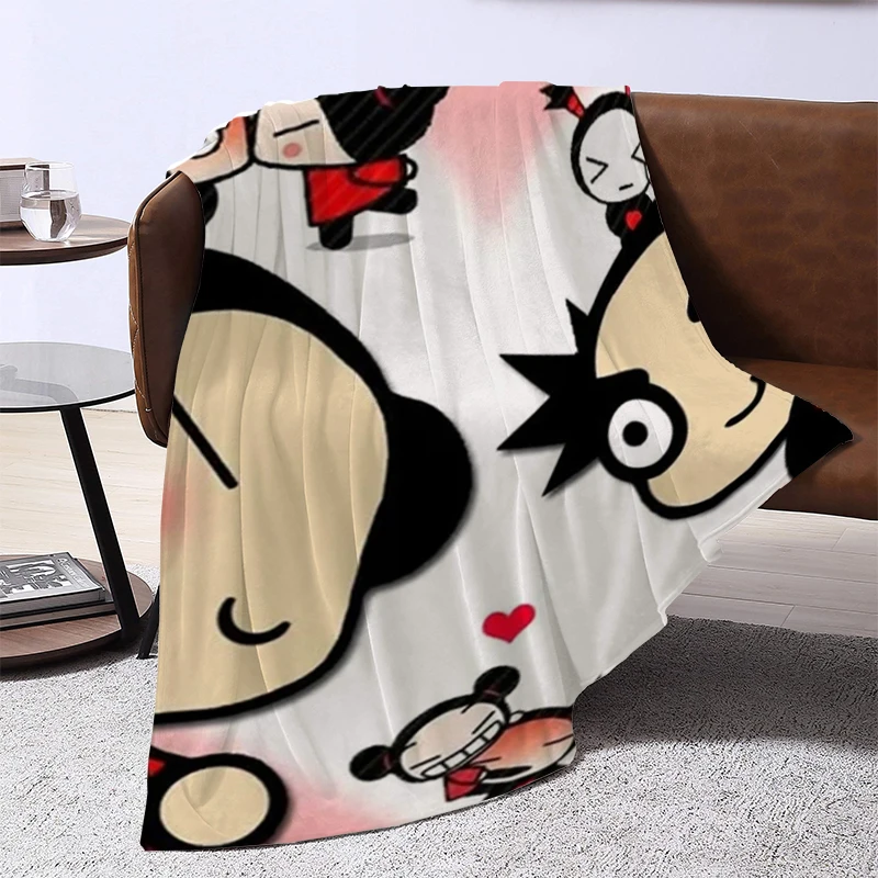 

Fleece Blanket Pucca Double Bed Blankets & Throws Decorative Sofa Blanket Fluffy Soft Blankets Summer Comforter Furry Throw Home