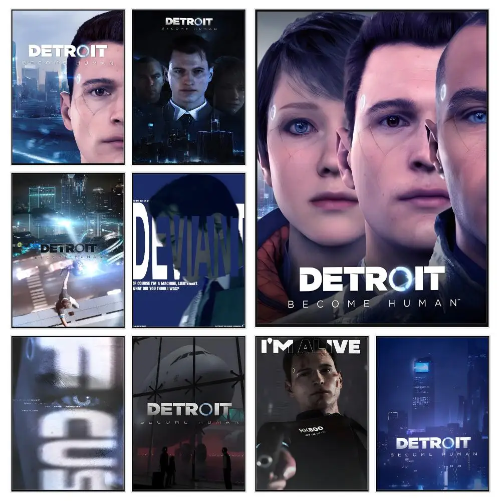 Interactive Movie D-detroit Become Human Poster Modern Luxury Wall Poster Home Decor Space Enhancer