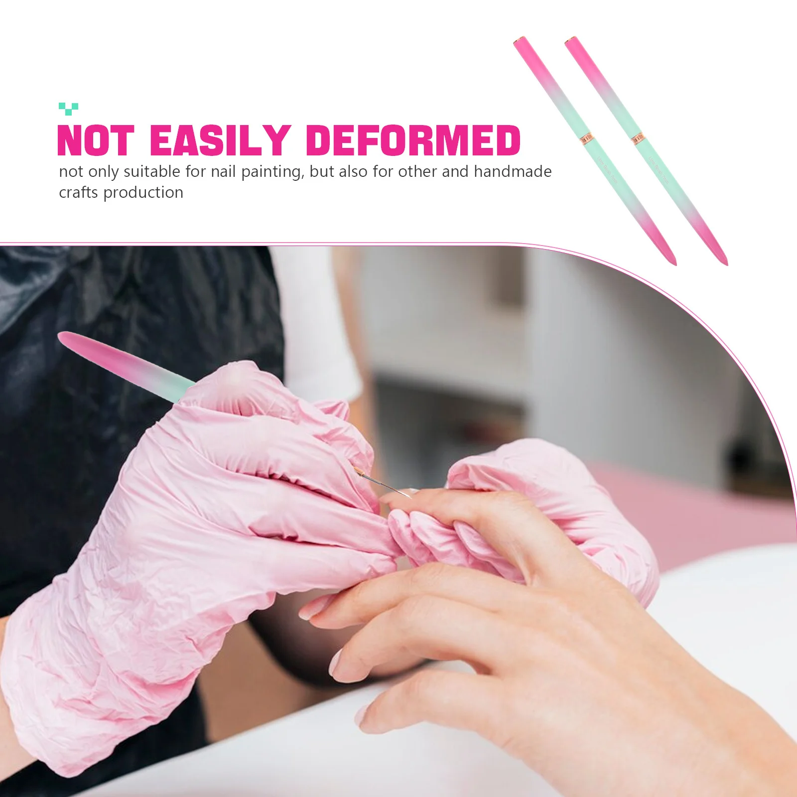 5Pcs Nail Art Liner Brushes Gradient Metallic Fine Tip for Detailed Thin Drawing Nail Brush Set Fingernail Brush