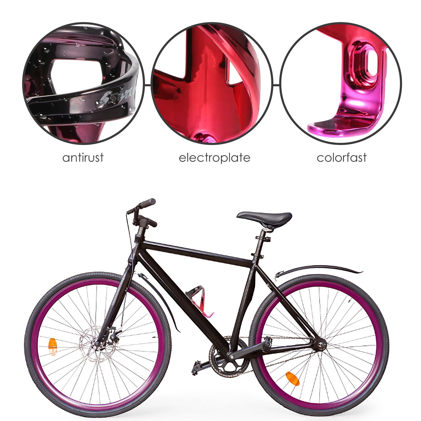 

Bike Water Bottle Holder Cages Handlebar Adjustable Lightweight Mount Bracket Kettle Stand Shelf for Mountain Folding Bikes