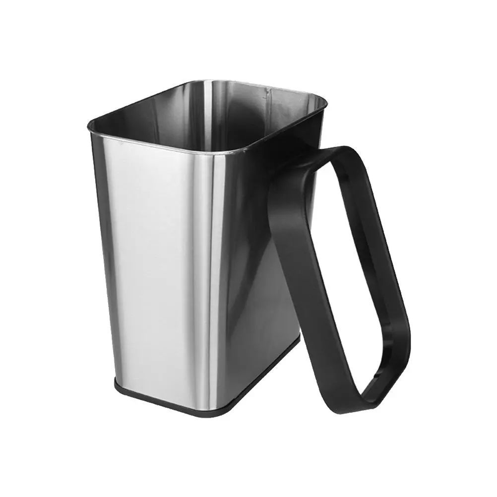 

Stainless Steel Trash Can Rectangle Rubbish Bin For Home Office Hotel Use Waste Storage Container Household