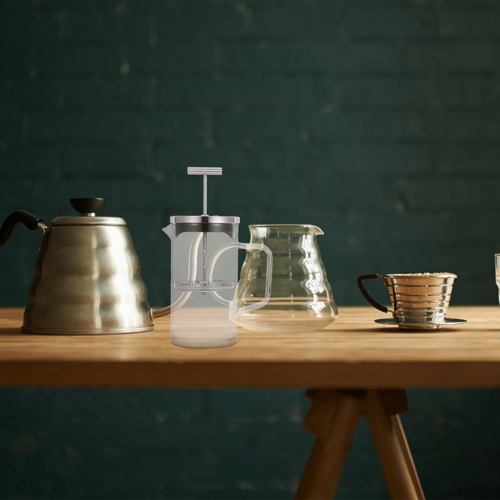 

1Pcs Coffee Pot Transparent Manual Coffeepot Household Coffee Maker Large Capacity Filter Lid Practical Easy Clean