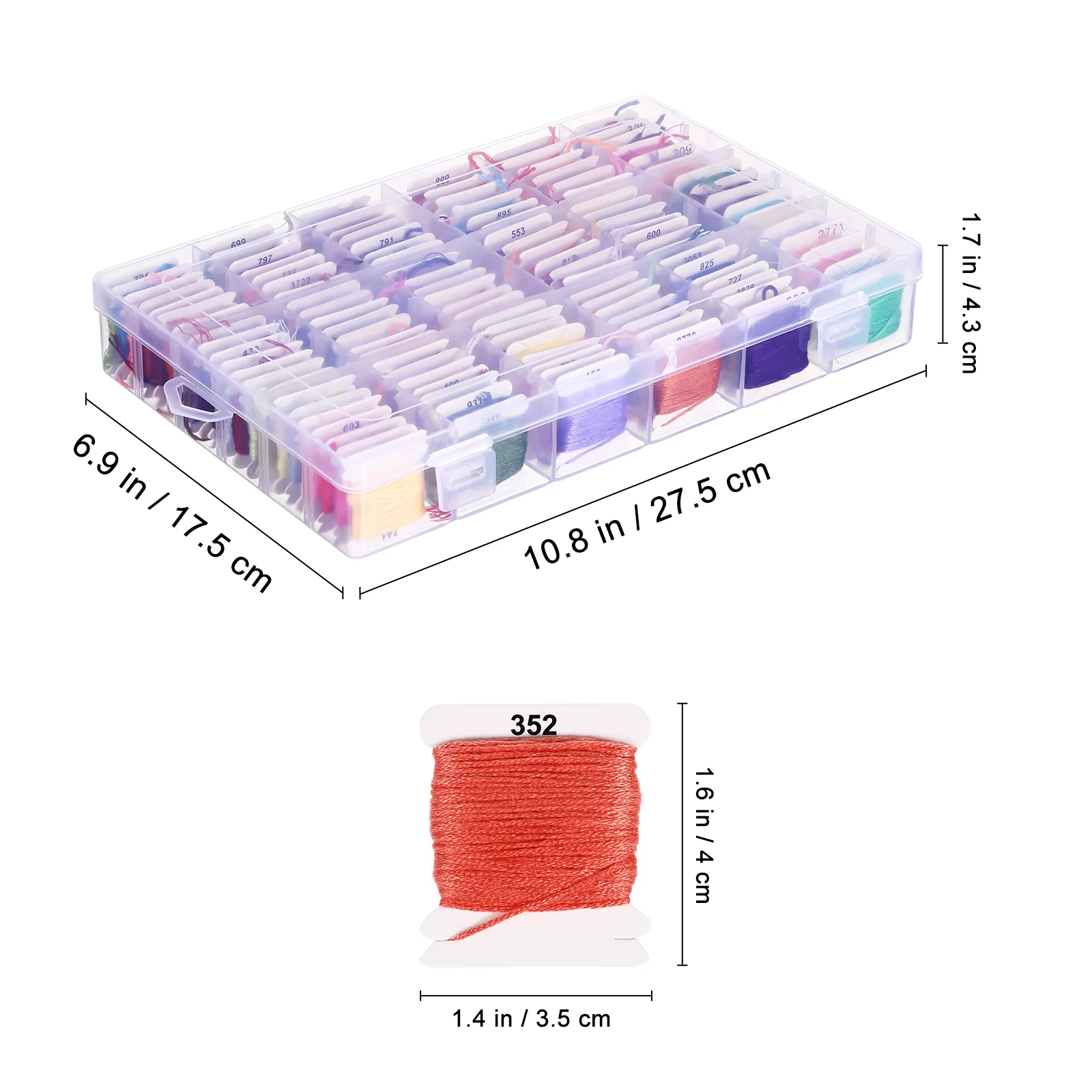 

Embroidery Thread Colorful Craft Floss Cross Stitch Strings Cotton Yarn For Boxed Storage Craft