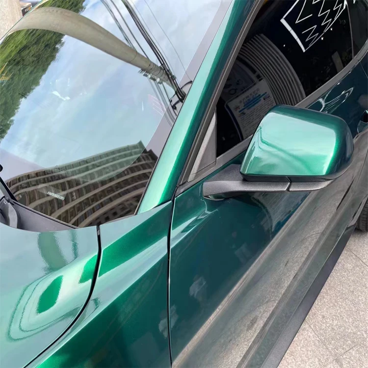 Agate Green High Quality High Glossy Car Wrap Film Stickers Glossy Car Wrapping Film Vinyl Paint Metallic Vinyl