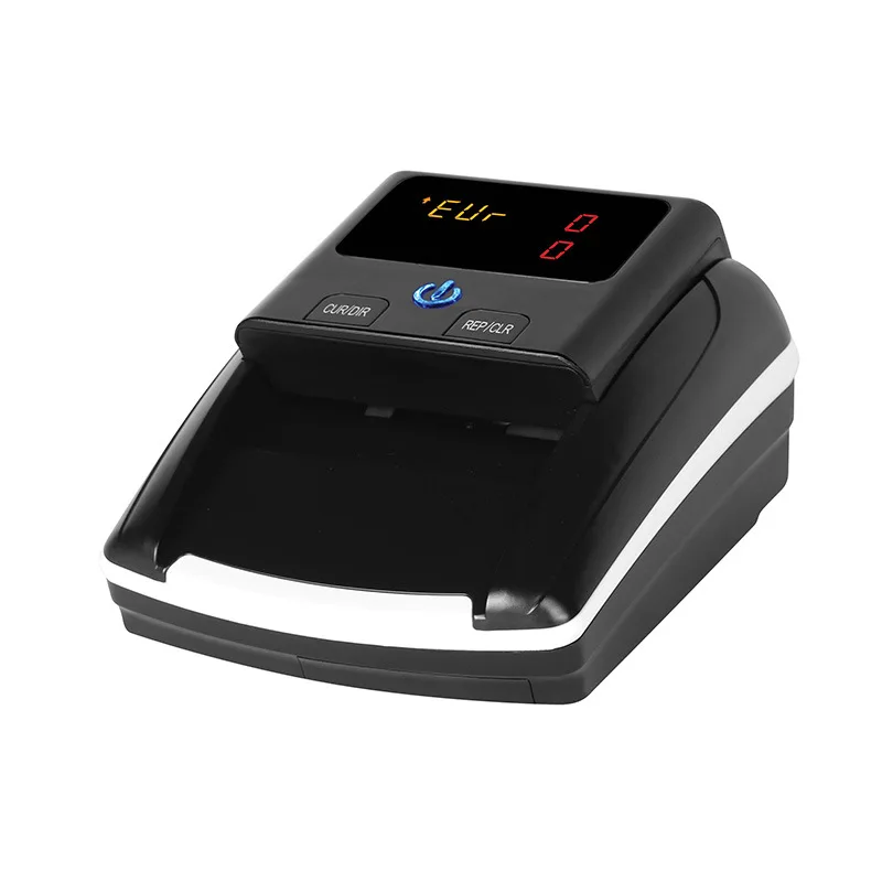 Portable Mini Money Counter Counterfeit Bill Detector Automatic Money Detection By UV MG IR Image for EURO USD