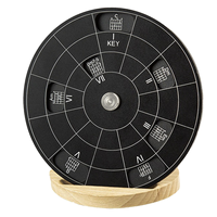 AZZ-Circle of Fifths Wheel Melody Tool with Stand Holder Storage Bag Chord Wheel Alloy Music TheoryS Guitar Chord Wheels,