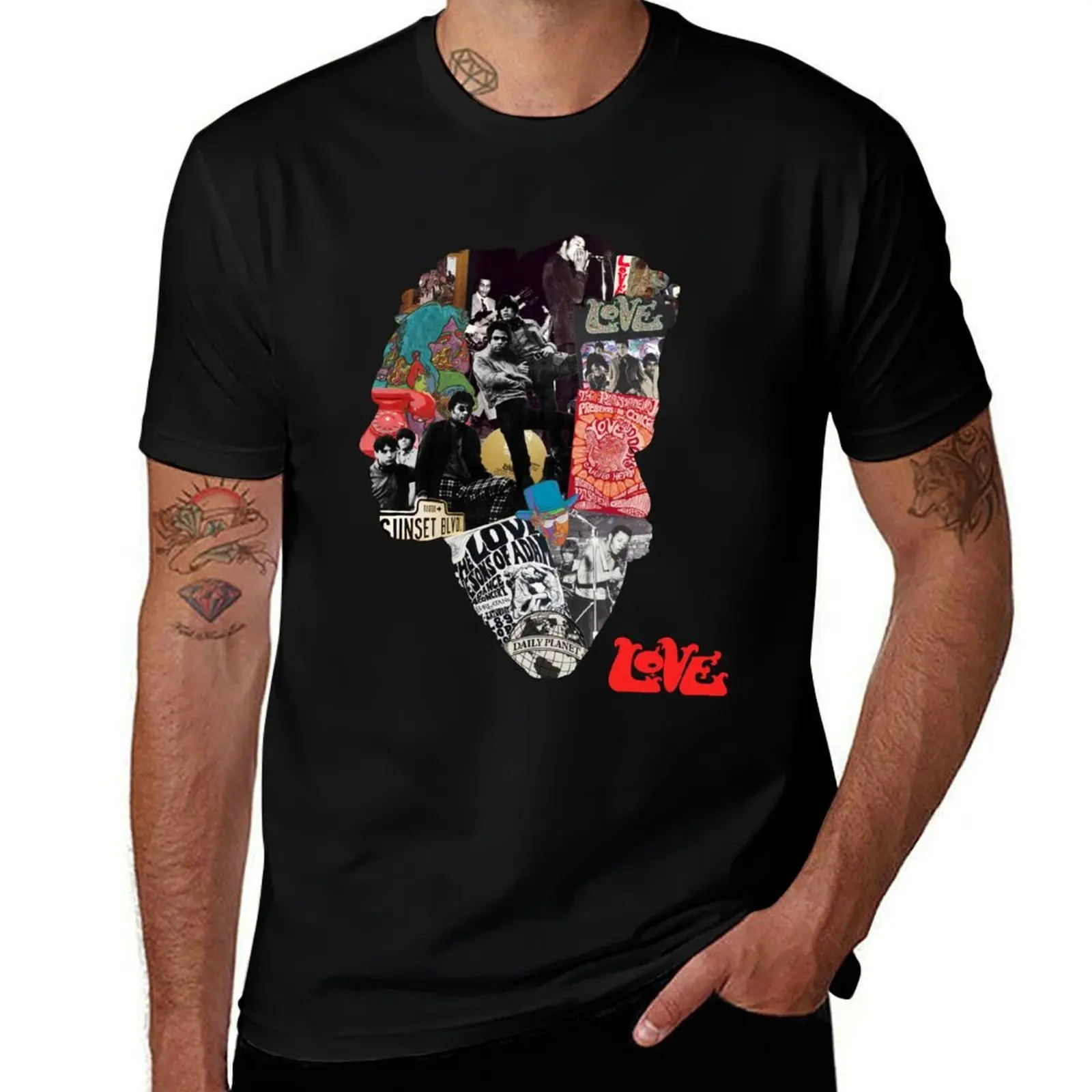 Love Forever Changes Collage T-Shirt Sport Basic Moisture Wicking Tee
