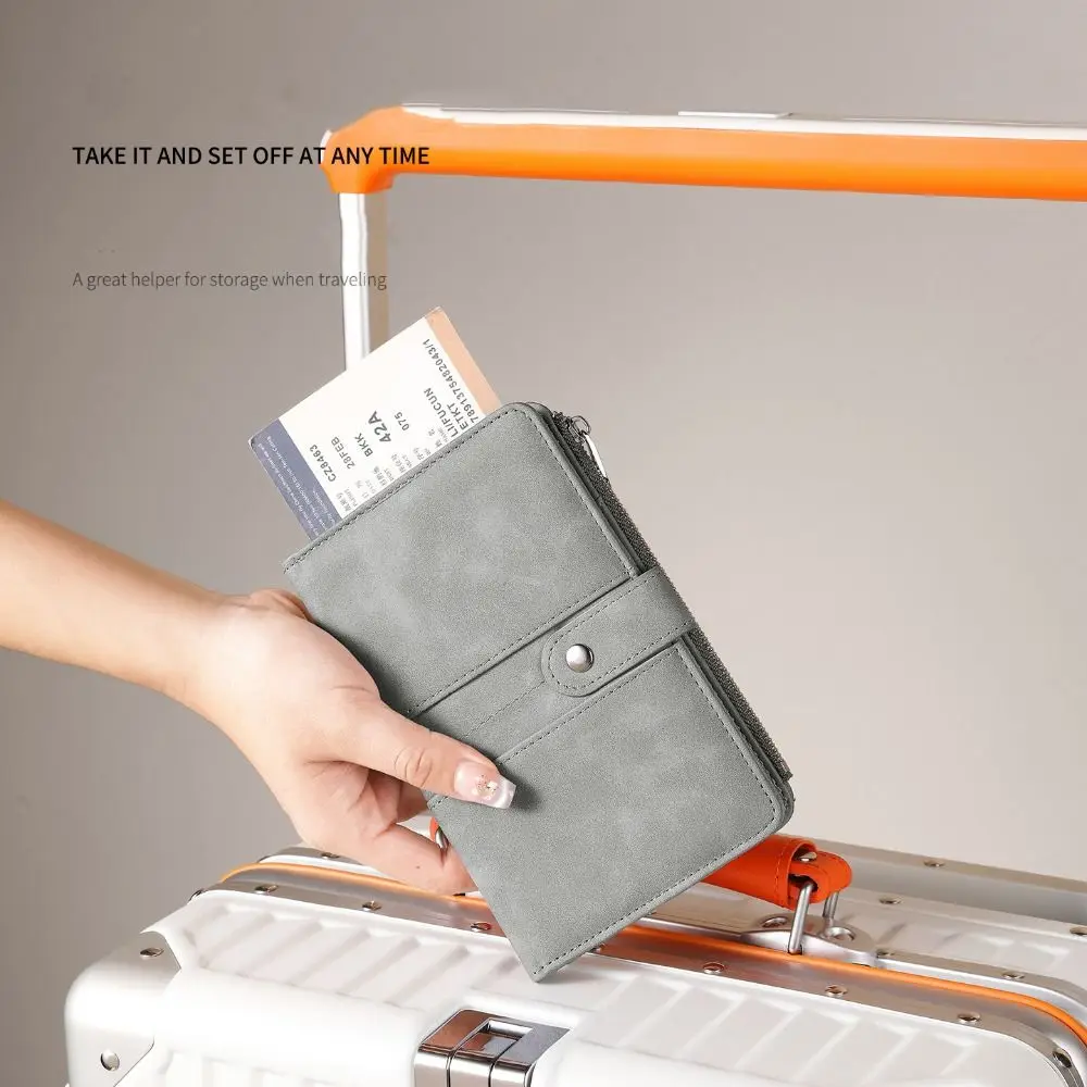 

Card Holder PU Passport Bag Purse Ticket Holder Passport Clip Passport Cover Airplane Check-in Travel Wallet Travel Accessories