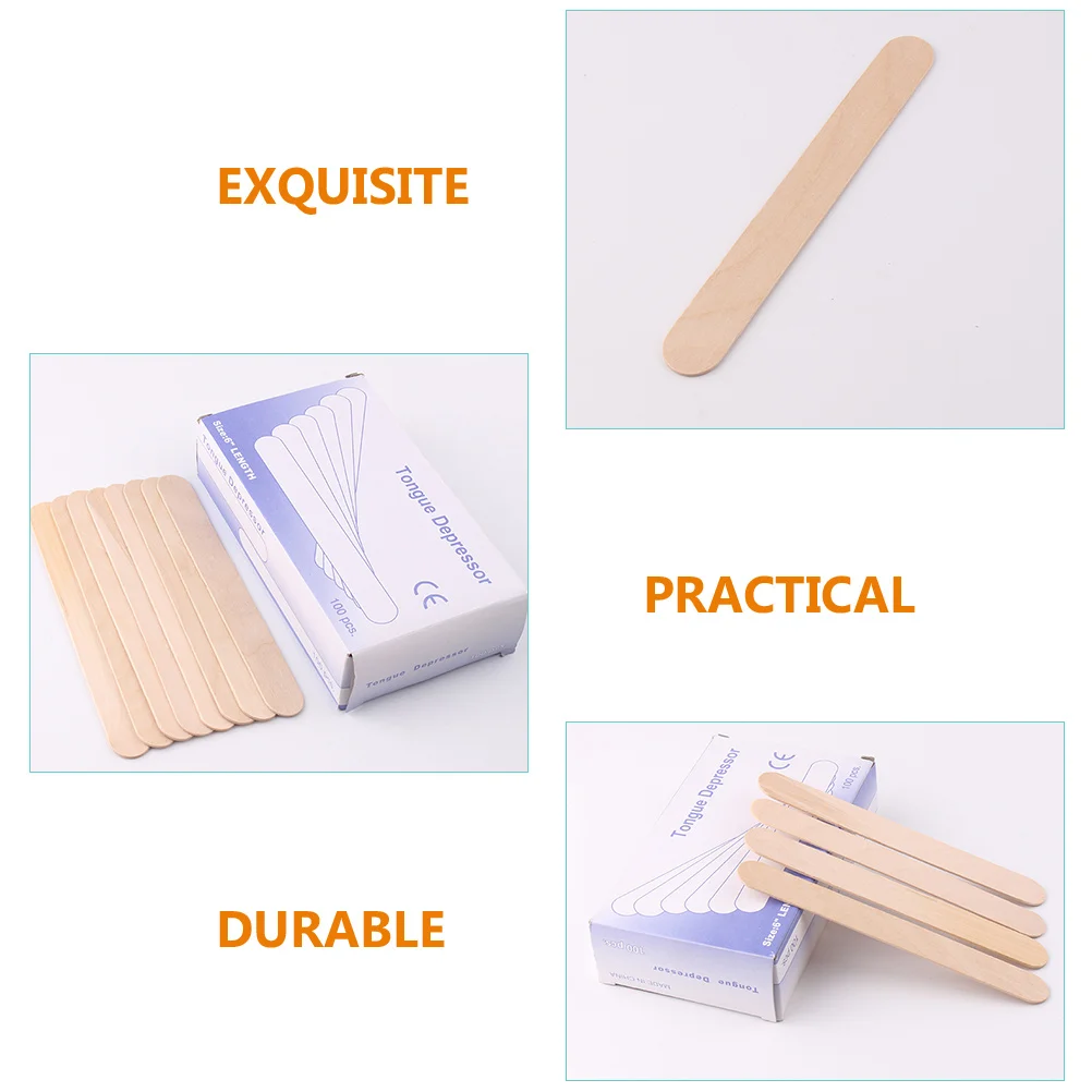 

200 Pcs Hair Removal Wax Scraper Spatula Small Waxing Sticks Disposable Supplies Applicator for Wand Spatulas
