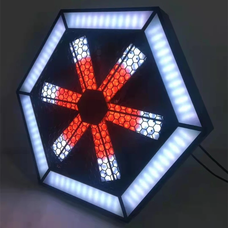 Stage retro LED fan background light pixel effect light rotating point control light