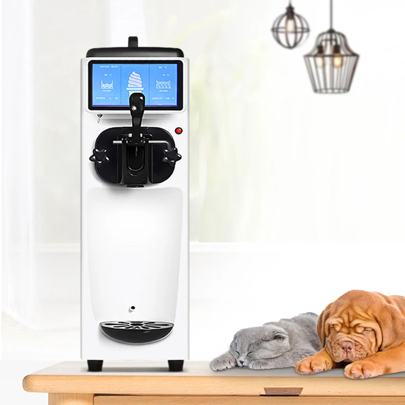 New 1050W desktop small soft ice cream machine Single flavor ice cream machine, Free Delivery