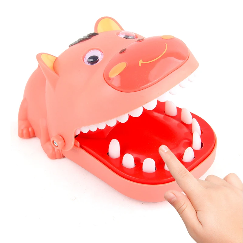 Funny Biting Hand Cow Mouth Toy Cartoon Animal Press Teeth Bite Fingers Tricky Toys Children's Puzzle Toys Holiday Birthday Gift