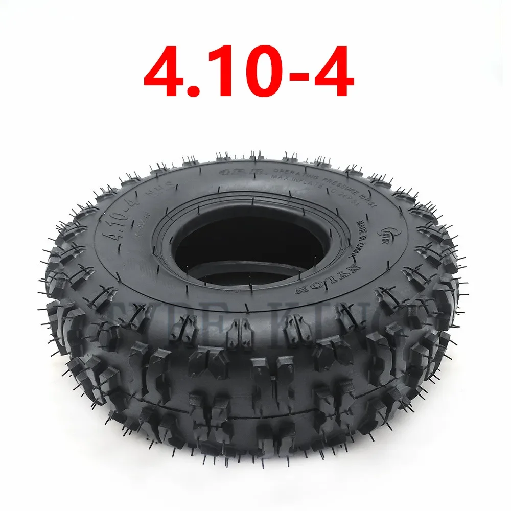 4.10/3.50-4 4.10-4 3.50-4 10 Inch Inner Outer Tire Tyre Tube For Electric Gas Scooter Wheel  ATV Quad Go Kart 47cc 49cc Chunky image 5