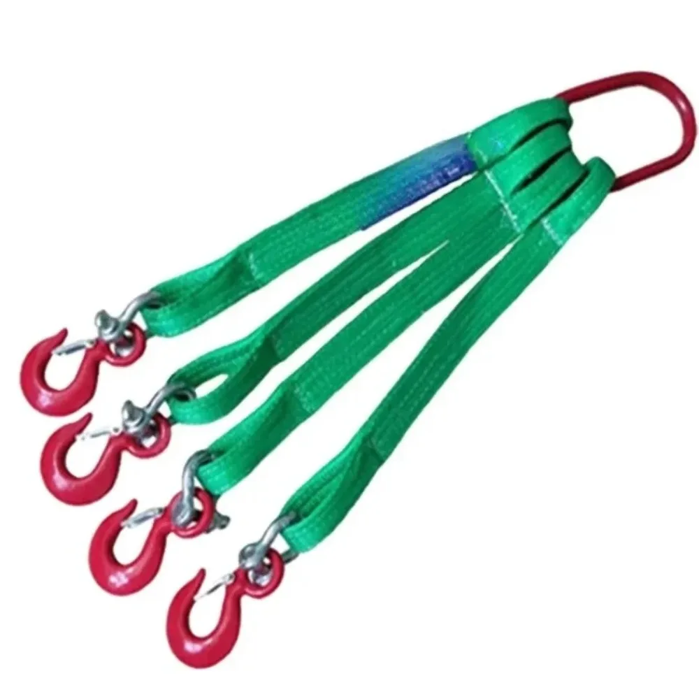 Multi-legged sling with hook Polyester webbing sling