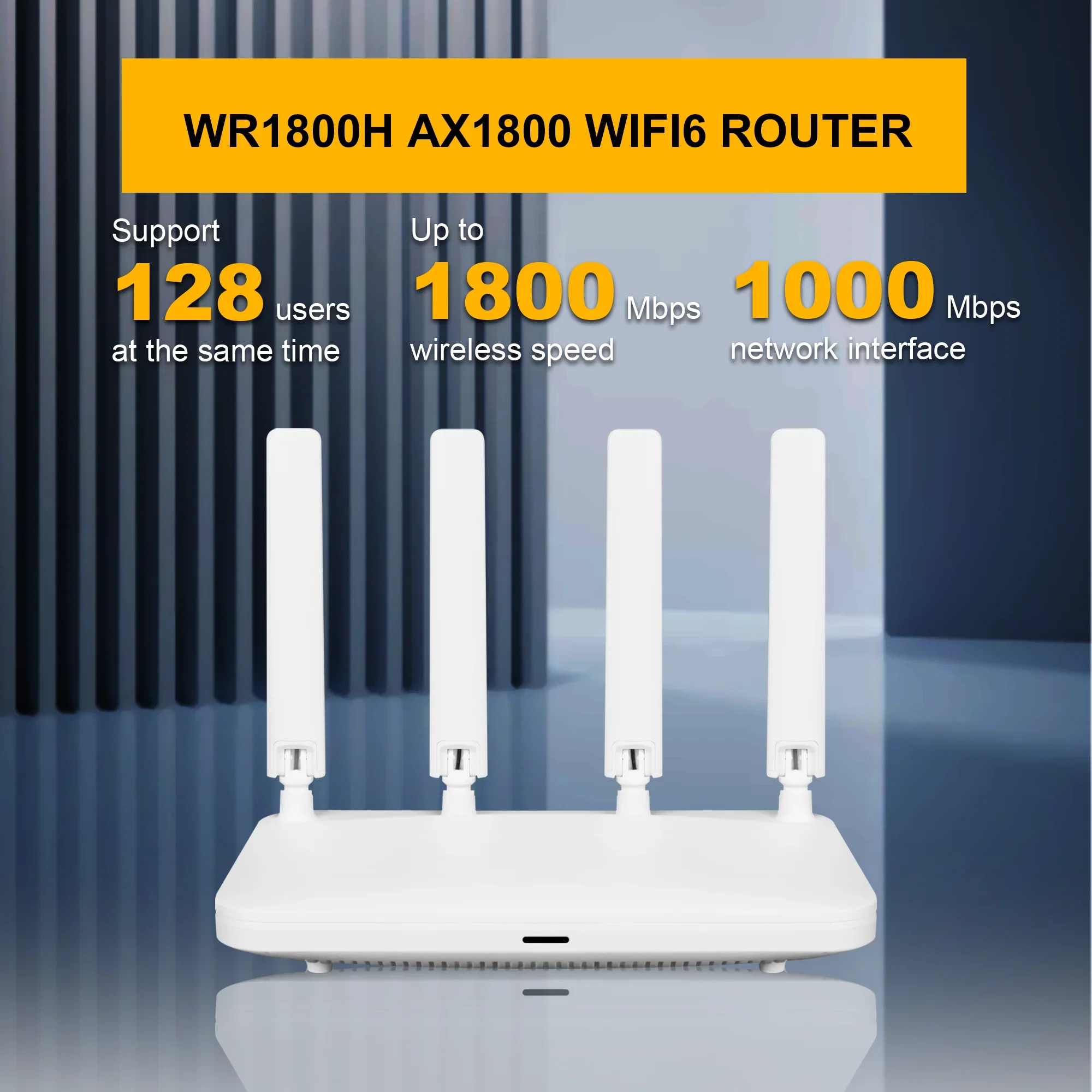 Vendita calda WR1800H Home WiFi Router porta Gigabit LAN WAN rete WiFi 2.4G 5G IPv4 IPv6 Wireless WiFi 6 Router