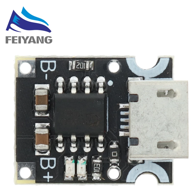 TP4057 1A lithium battery charging board module Polymer battery Type-C port with protection,over TP4056