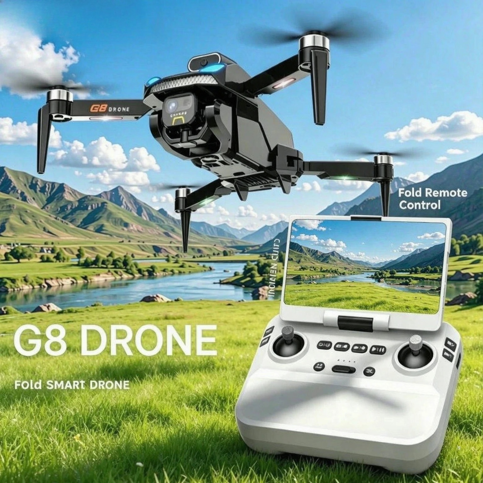 Original G8 GPS Foldable RC Quadcopter 8K Dual ESC 5G WiFi FPV Brushless Motor Obstacle Avoidance With Color LED Lights Drone