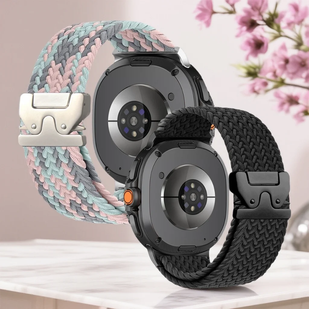 Braided Strap for Samsung Galaxy Watch 8/8 Classic 40mm 44mm Band Parachute Buckle Belt Correa Bracelet on Galaxy Watch8 Straps image 2