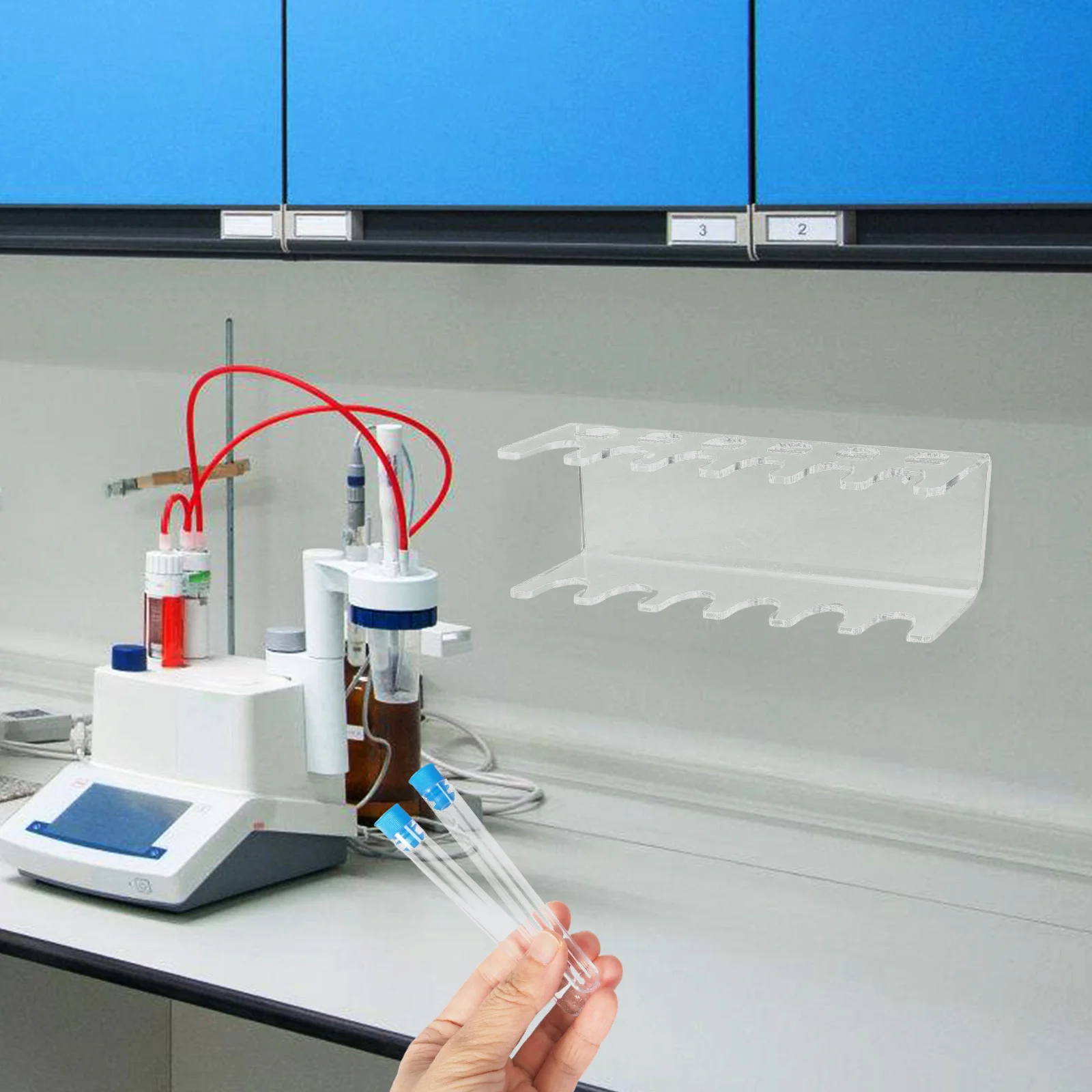 Professional Laboratory Pipette Holder 6 Slot Clear Stand Space Saving Pipette Display Rack Stable Secure Storage for Experiment