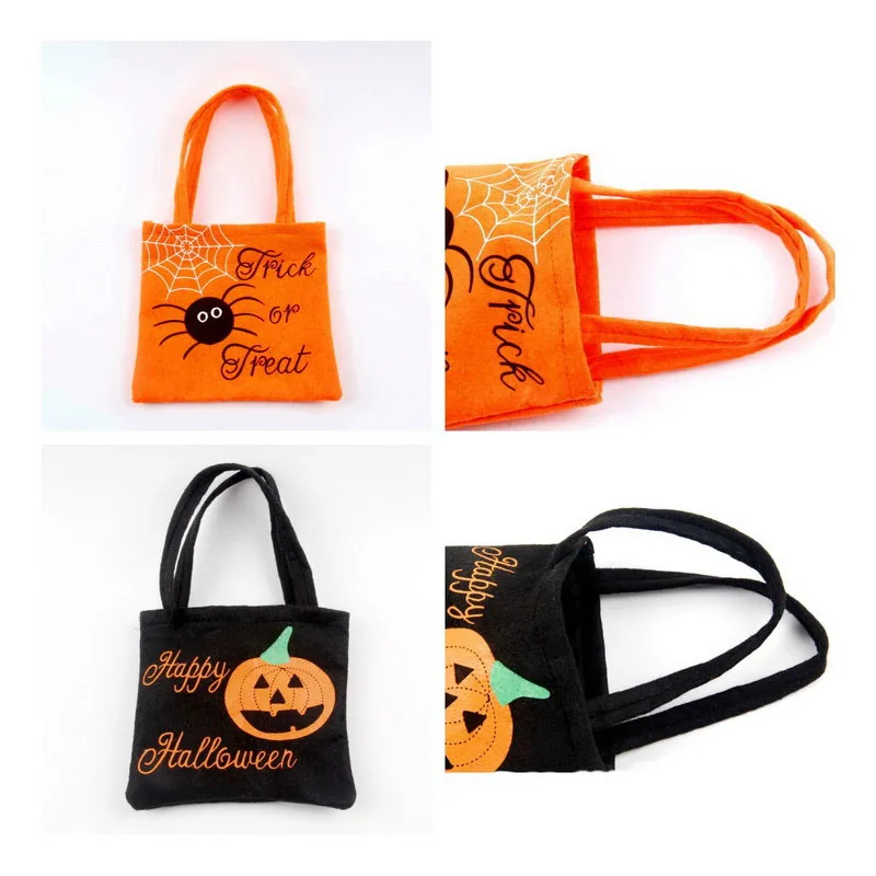 

Halloween Pumpkin Trick or Treat Portable Candy Bag Kids Festival Gift Bags Collectible Ornament
