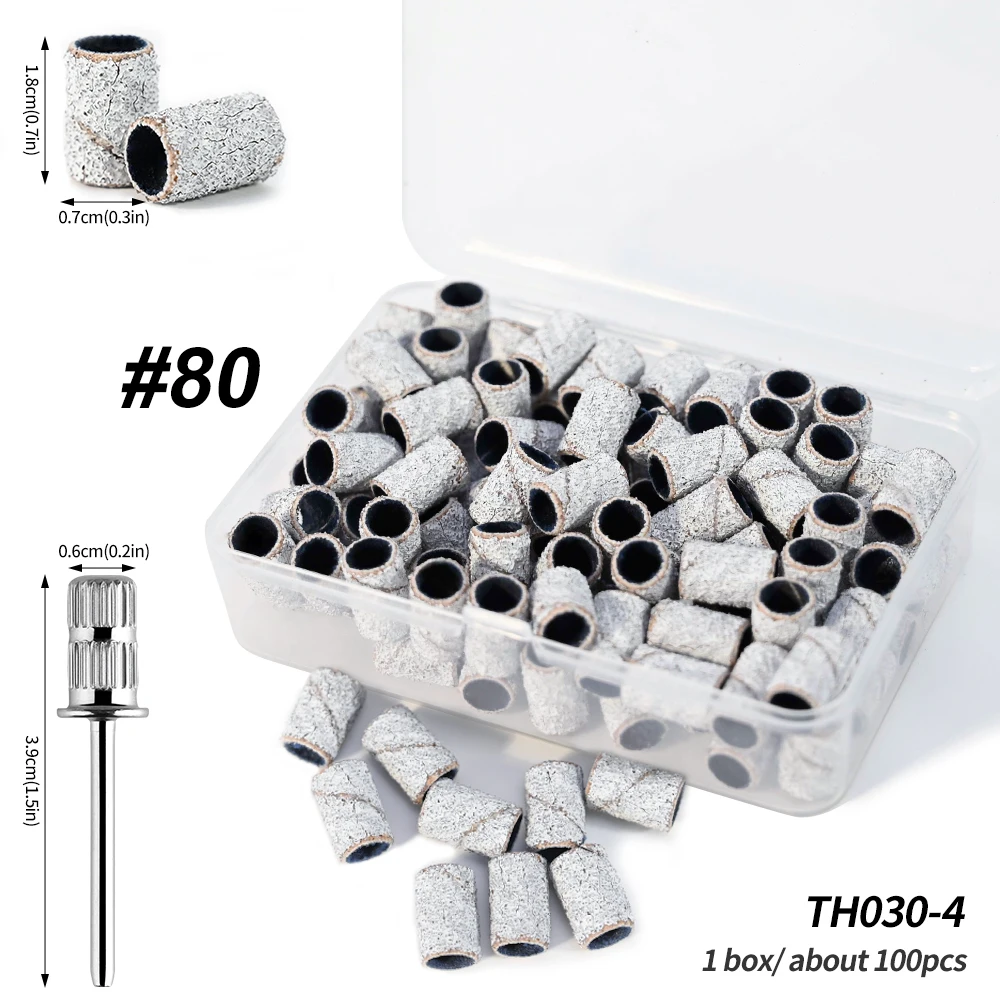 100 Stück/Box Mini Zebra Nagels chleif bänder elektrische Maschine Nagel bohrer UV-Gel Acryl politur Entferner für Nägel Zubehör Werkzeug