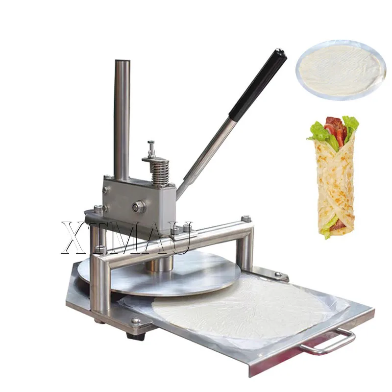 Hand Press 25cm Pizza Dough Pressing Machine Tortilla Making Machine Pancake Maker Machine Roasted Duck Cake Press Machine