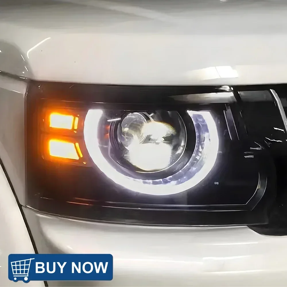 لاند روفر ديسكفري 4 2010-2016 LED مجموعة المصابيح الأمامية للسيارات ترقية ثنائية البؤرة العارض عدسة اكسسوارات المصابيح الأمامية للسيارة #3