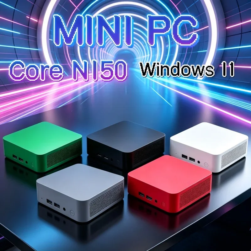 2026 Supreme Core N150 MINI PC Windows 11 Smooth Touch Pocket Sized Workstation RAM 1TB SSD WIFI 6 BT5.2 4K HD Mini Gaming