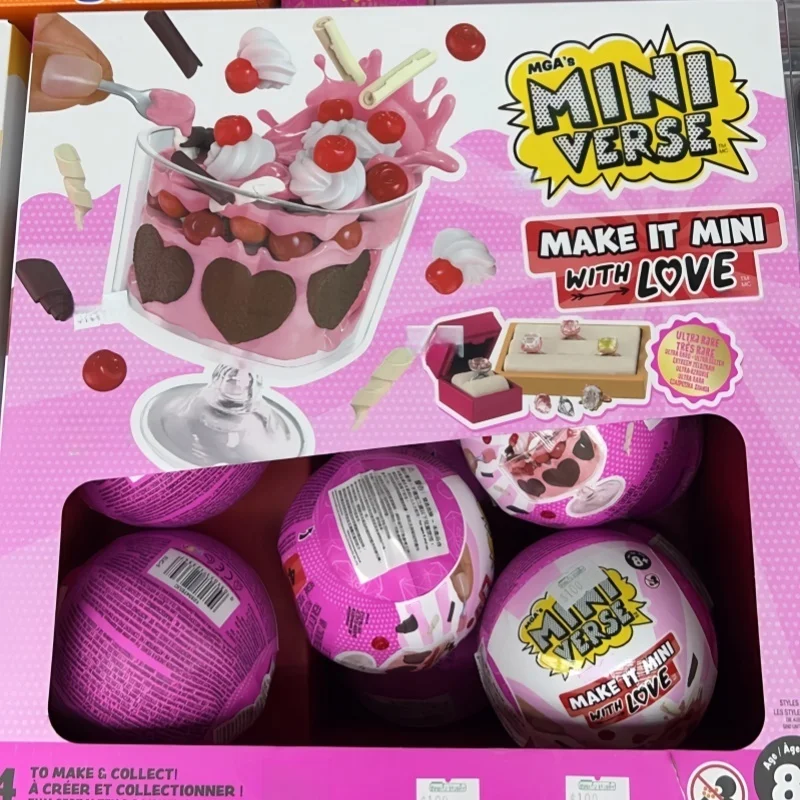 

New Genuine Mga'S Miniverse Valentine'S Day Limited Edition Blind Box Diy Mini Dessert Ball Mystery Box Collectible Toy For Kids