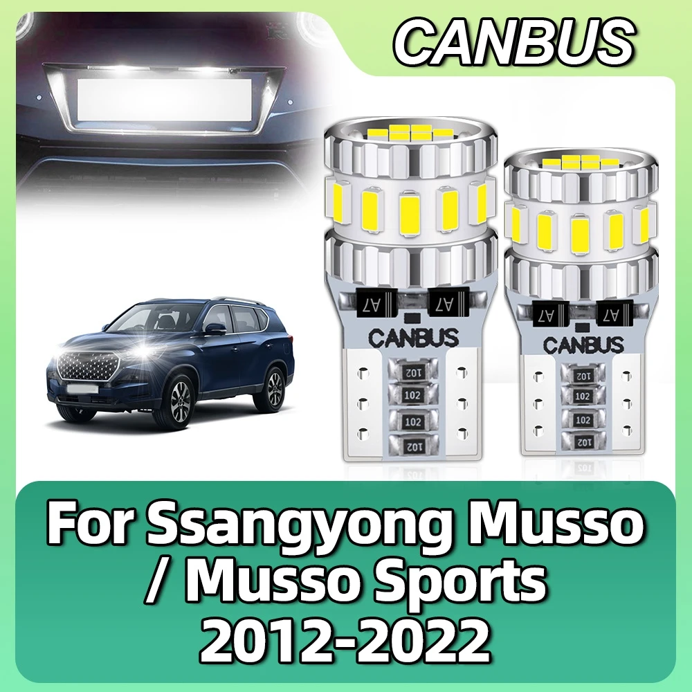 Feux de Signalisation Latéraux LED pour Voiture T10 194 168 158 W5W 501 Canbus, pour Ssangyong Musso / Musso Sports 2012 2013 2014 2015 2016-2022