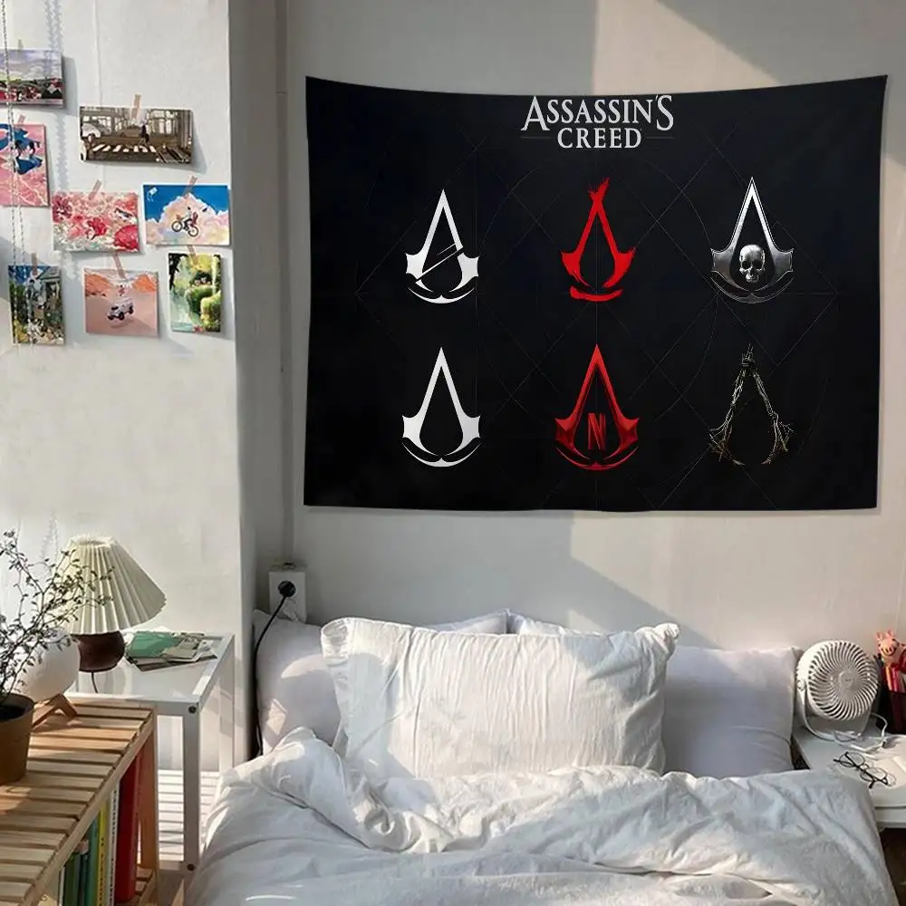 A-Assassin C-Creed Game Tapestry Art Printing Japanese Wall Tapestry Anime Wall Hanging Home Decor