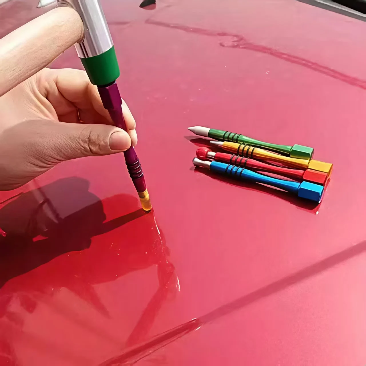 Paintless Dent Repair Tool 5Pcs Aluminum Alloy Dent Removal Pen With M5 Tips Auto Body Tap Down Tools 5 Paintless Dent Repair Tool 5Pcs Aluminum Alloy Dent Removal Pen With M5 Tips Auto Body Tap Down Tools 5
