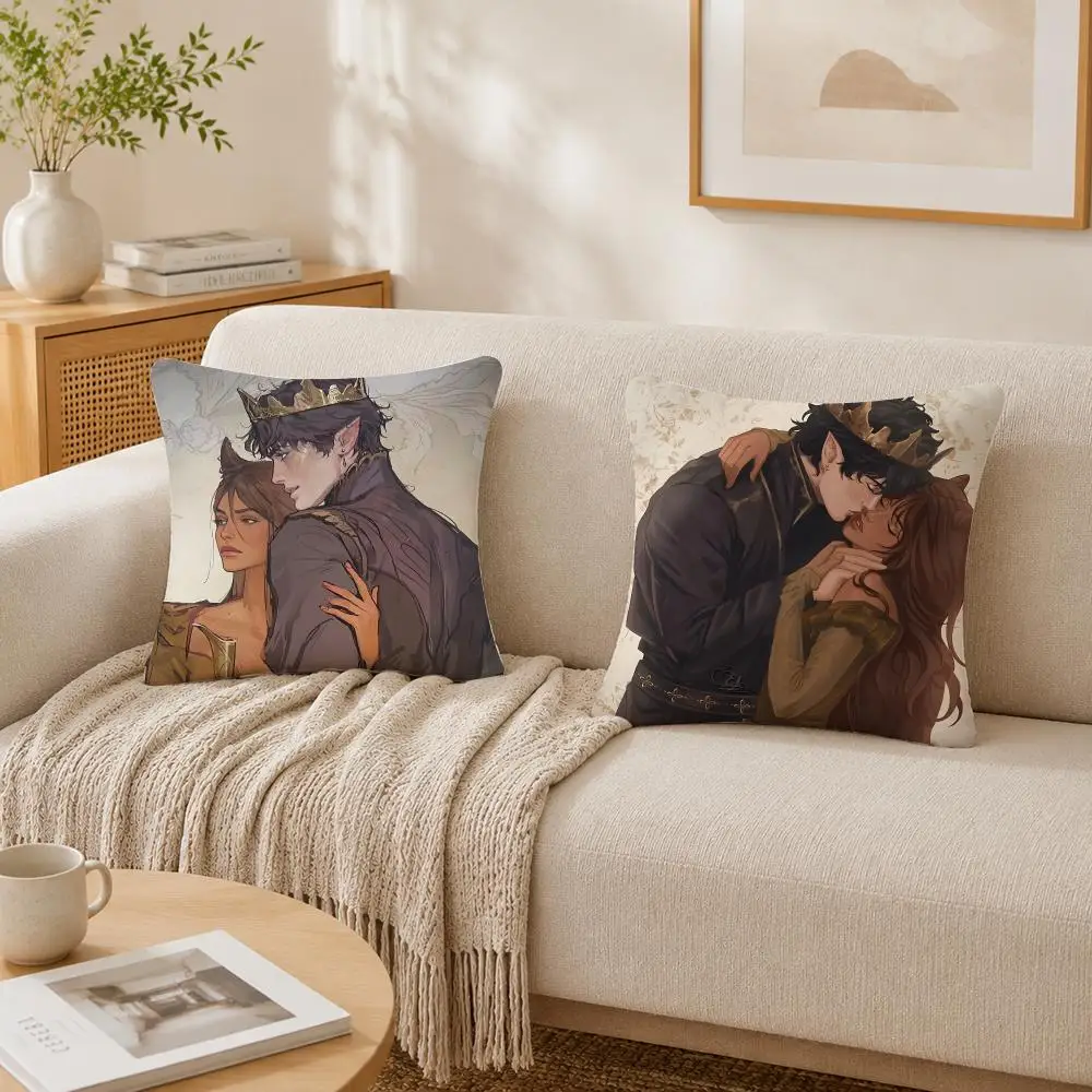 Novel The C-Cruel Prince Cushion Cover Plush Decorative Pillow Case With Hidden Zipper Cutecore Room Decor For Home
