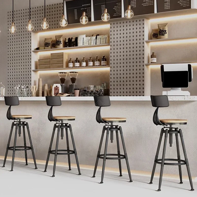 Swivel Adjustable Height Bar Stool Minimalist For Home Pub Reception Office Stool High Seat Furniture Multipurpose Use